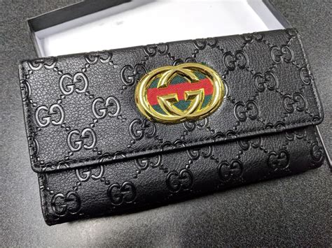 gucci women's wallet black|genuine gucci women wallet.